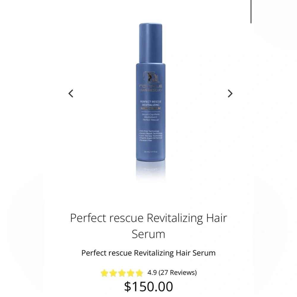 Royale Perfect Rescue Revitalizing Hair Serum with Argon Oil